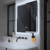 LED Spiegel Quadratisch | Touch-Schalter | Anti-Beschlag-Funktion | Kaltweißes Licht - Reyze Seria Edge Model 2